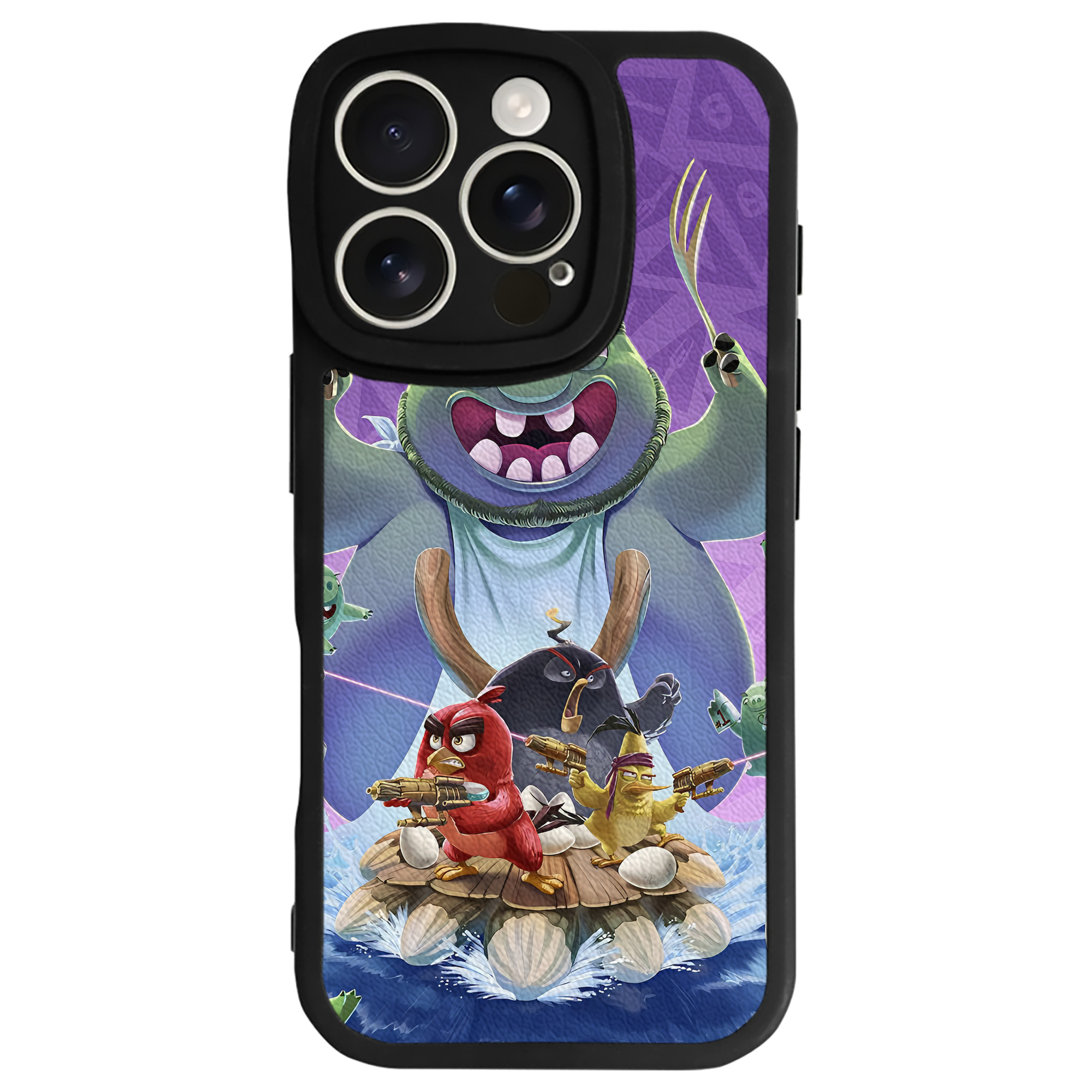（画像用） Angry Birds アングリーバード 【iPhone 16シリーズ対応】シリコンスマホケース（レザー調） 材質：シリコン